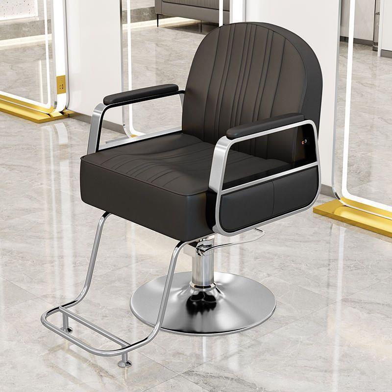 Silla de peluquería silla de salón de peluquería silla de corte de pelo silla de elevación rotativa de acero inoxidable silla de barbero image 9
