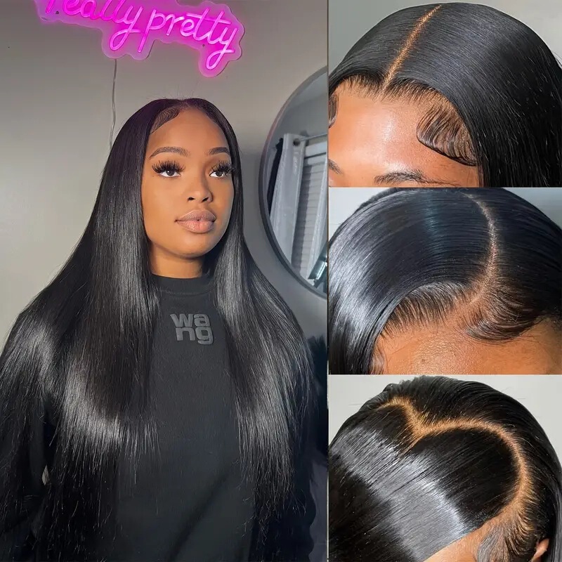 Women's Wig European and American Fashion Straight Hair Wig Hot-selling Front Lace 13*4 Straight Hair Dyeable Wig Women's Wig European and American Fashion Straight Hair Wig Hot-selling Front Lace 13*4 Straight Hair Dyeable Wig