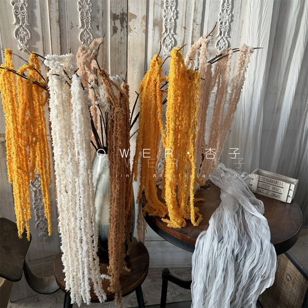 Hanging Rice Flower Simulated Roulis Hanging Rice Wool Hanging Wall Hanging Soft Decoration ...
