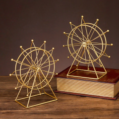 European iron metal rotating Ferris wheel ornaments, office desk, living room, wine cabinet, TV cabinet decorations