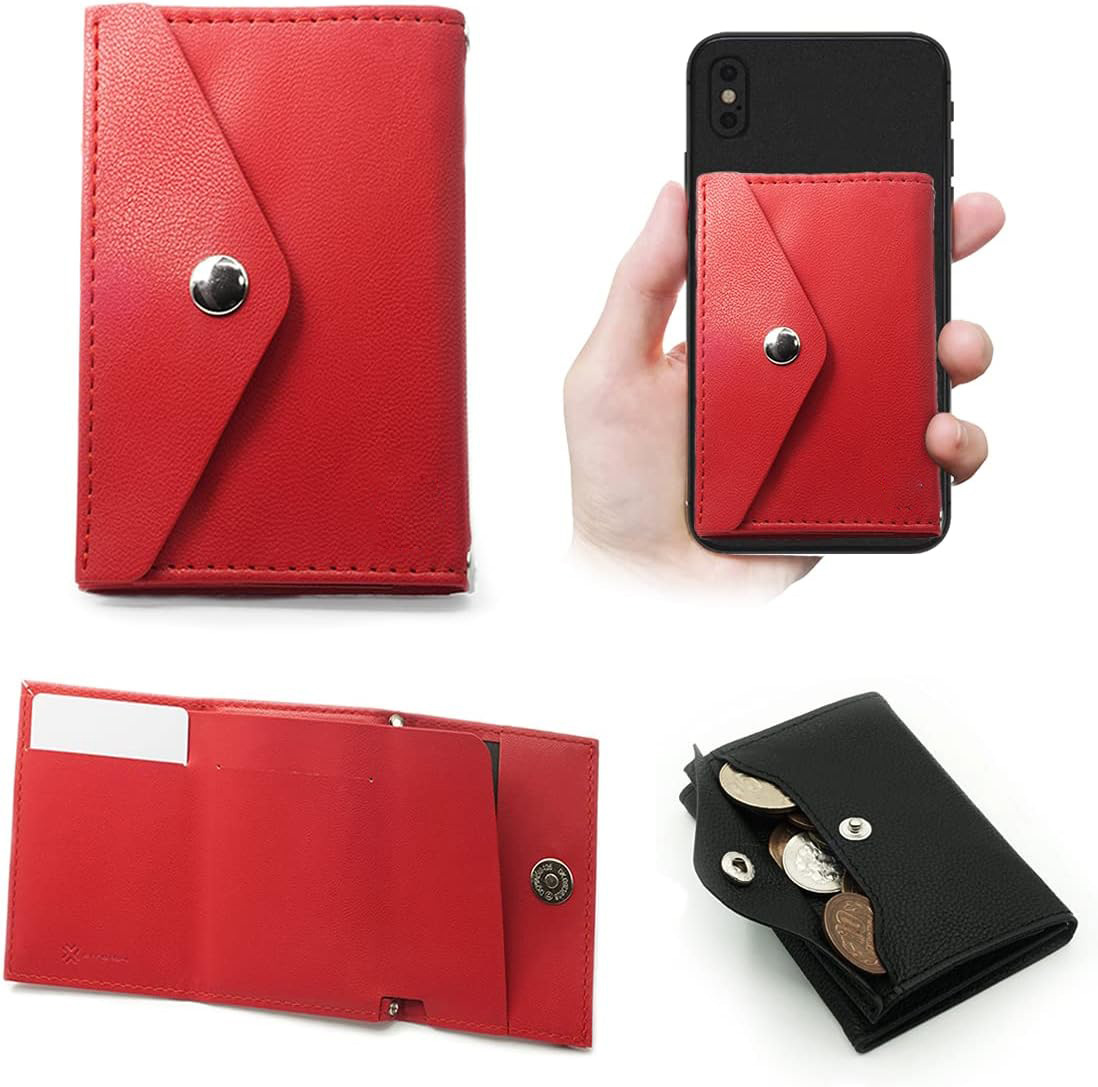 Amazon RFID antirrobo cepillo de tarjeta de soporte multifuncional bolsa de tarjetas móviles triple plegable bolsa de tarjetas de succión magnética portátil