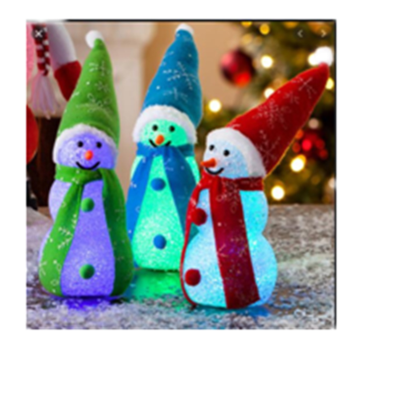 Factory direct snowman-shaped multicolored night light, wholesale multicolored luminous night light.