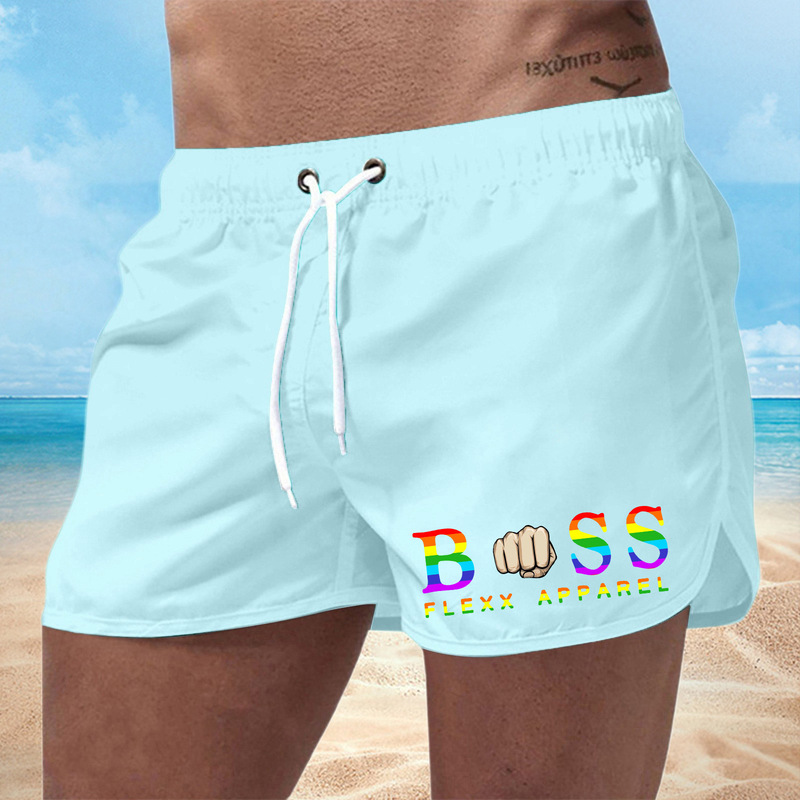 Men's Cross-Border Beach Pants Quick-Drying Multi-Color Cover Wave Sports Shorts 2005 Summer Pure Color