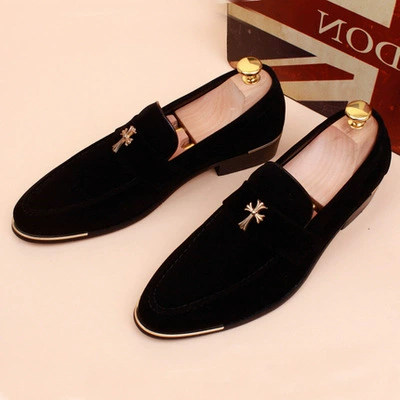 Модная мужская повседневная кожаная обувь с острым носком в Корейском стиле, матовая кожаная обувь, индивидуальная деловая Мужская обувь без шнуровки в стиле ретро