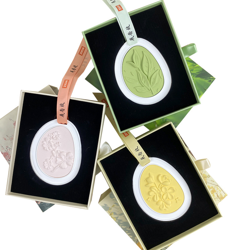 Car Air Freshener Gift Set, Aroma Diffuser Stone, Home Hanging Ornament, Car Gypsum Fragrance Tablets, Long-Lasting Fragrance, Wardrobe Gift, Elegant