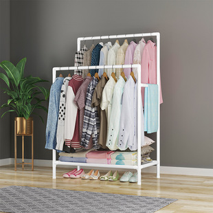 [Foreign Trade Exclusive] B- 80 Floor Drying Rack Fashion Hanger Double Rod Floor Clothes Rack Drying Rack Simple