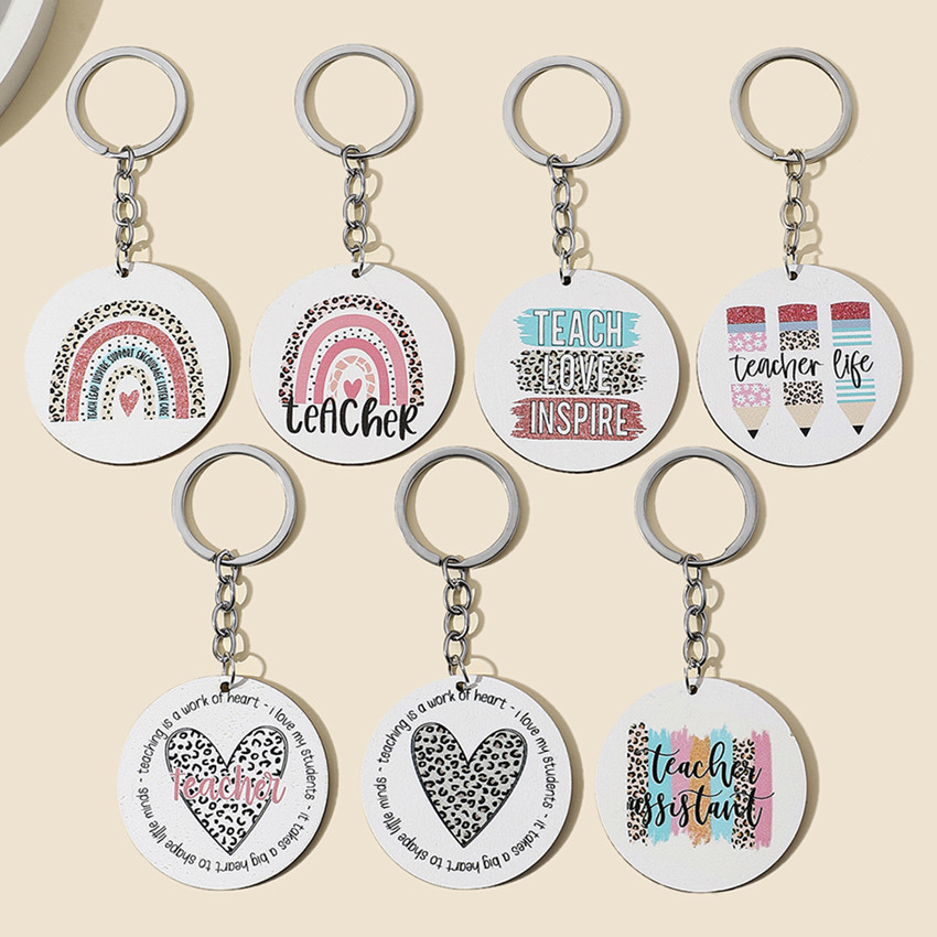 1 Piece Modern Style Letter Wood Teachers' Day Unisex Keychain display picture 2