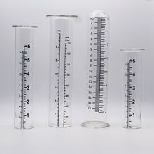 跨境环保新品高硼硅玻璃雨量器雨量计试管插地式玻璃杯防刮耐磨