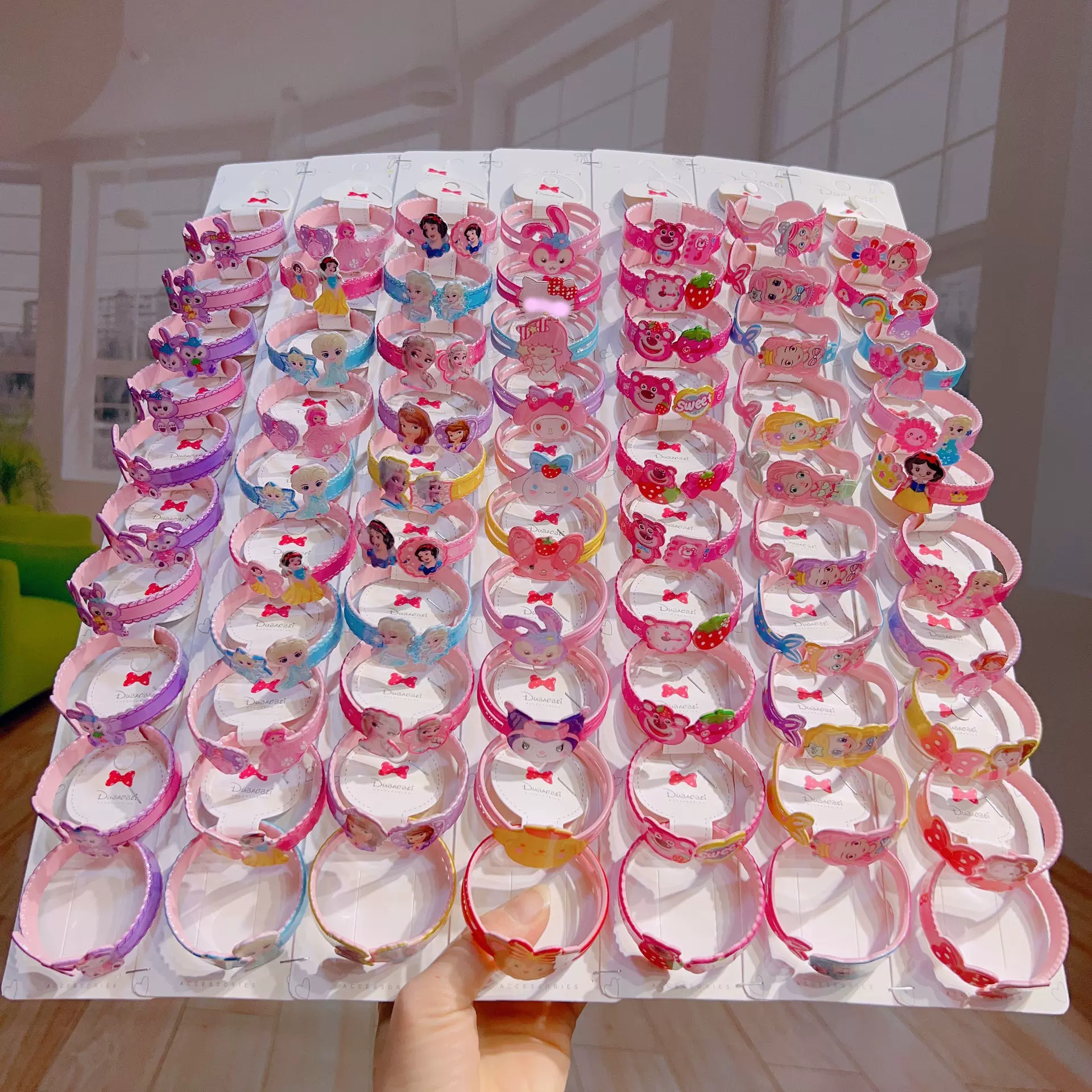 儿童手饰星黛lu手环卡通草莓熊宝宝冰雪公主首饰手镯女童可爱手圈