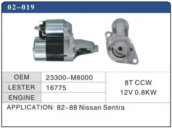 Стартер 23300-M8000 16775 A129030100 M2T23181 подходит для Nissan