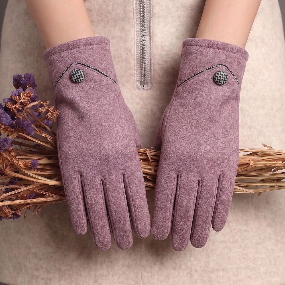 Guantes Térmicos de Felpa para Mujer de Poliéster Antideslizante, Pantalla táctil, Térmico para Ciclismo y Uso Exterior image 27