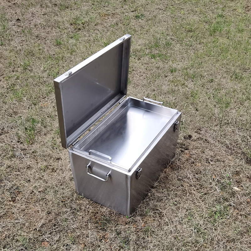 Caja de herramientas de hardware de acero inoxidable 304 industrial portátil personalizado caja de almacenamiento caja de almacenamiento doméstica reparación de automóviles