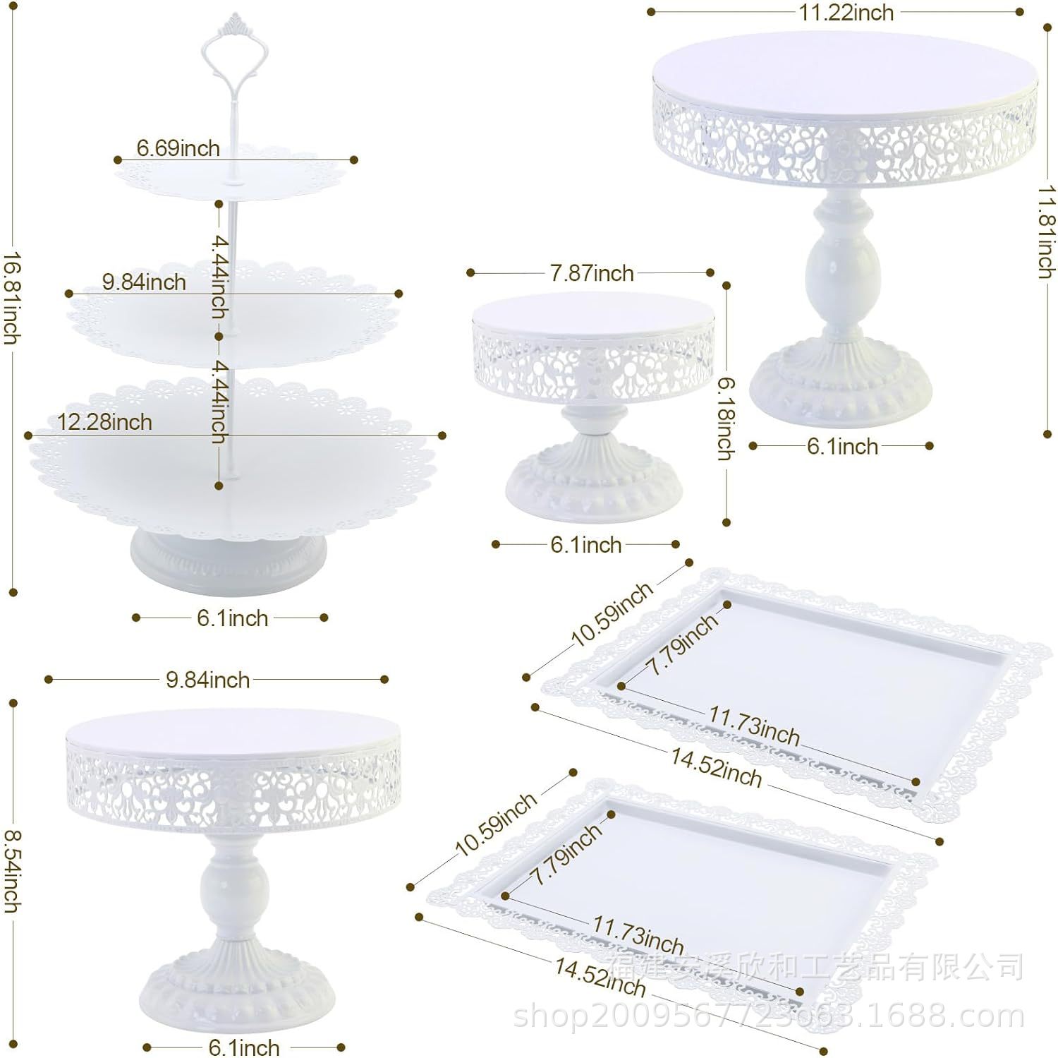 Postershop refrigerio estante de pasteles combinación de props de boda europeos creativos golden hueco estante de pasteles decoración de mesa de postres