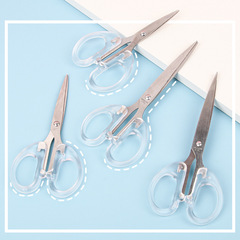ins style transparent frosted scissors student desktop diy small scissors office account cutting paper art paper scissors