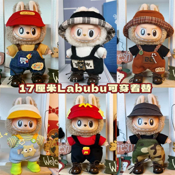 Only the Clothes Are Suitable for 17cm Labubu Vinyl Dolls, Plush Toys, and Other Toys That Can Be Dressed up and Changed into Different Outfits