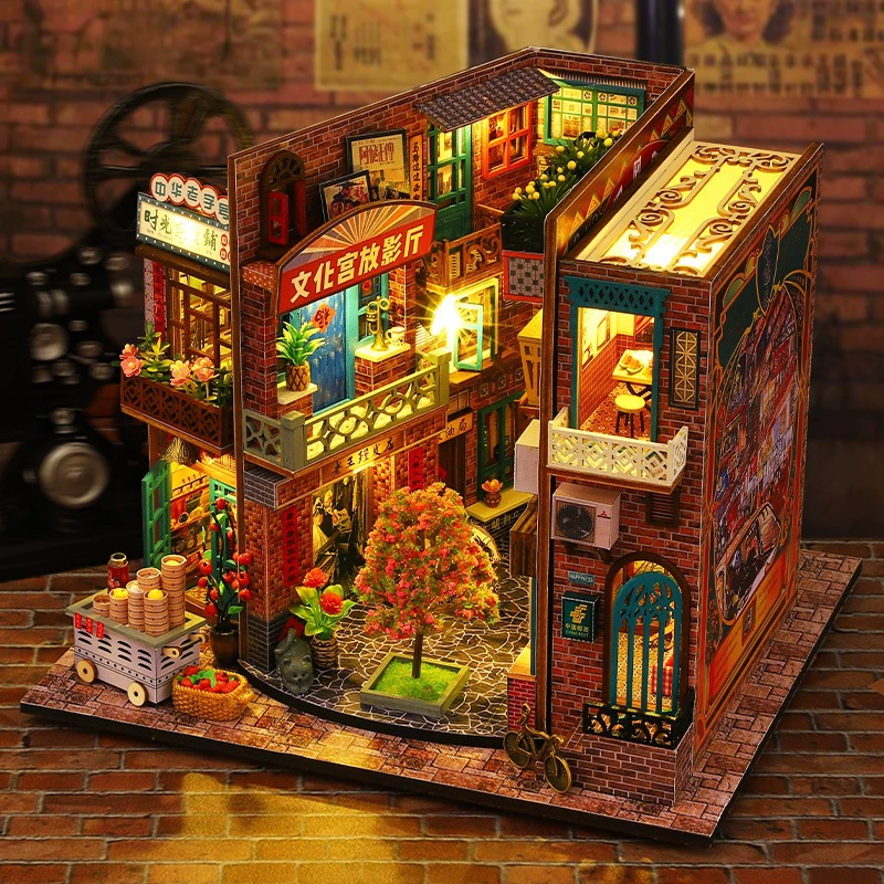 Хут, трёхмерный конструктор с подсветкой, дом своими руками, в 3D формате, подарок на день рождения