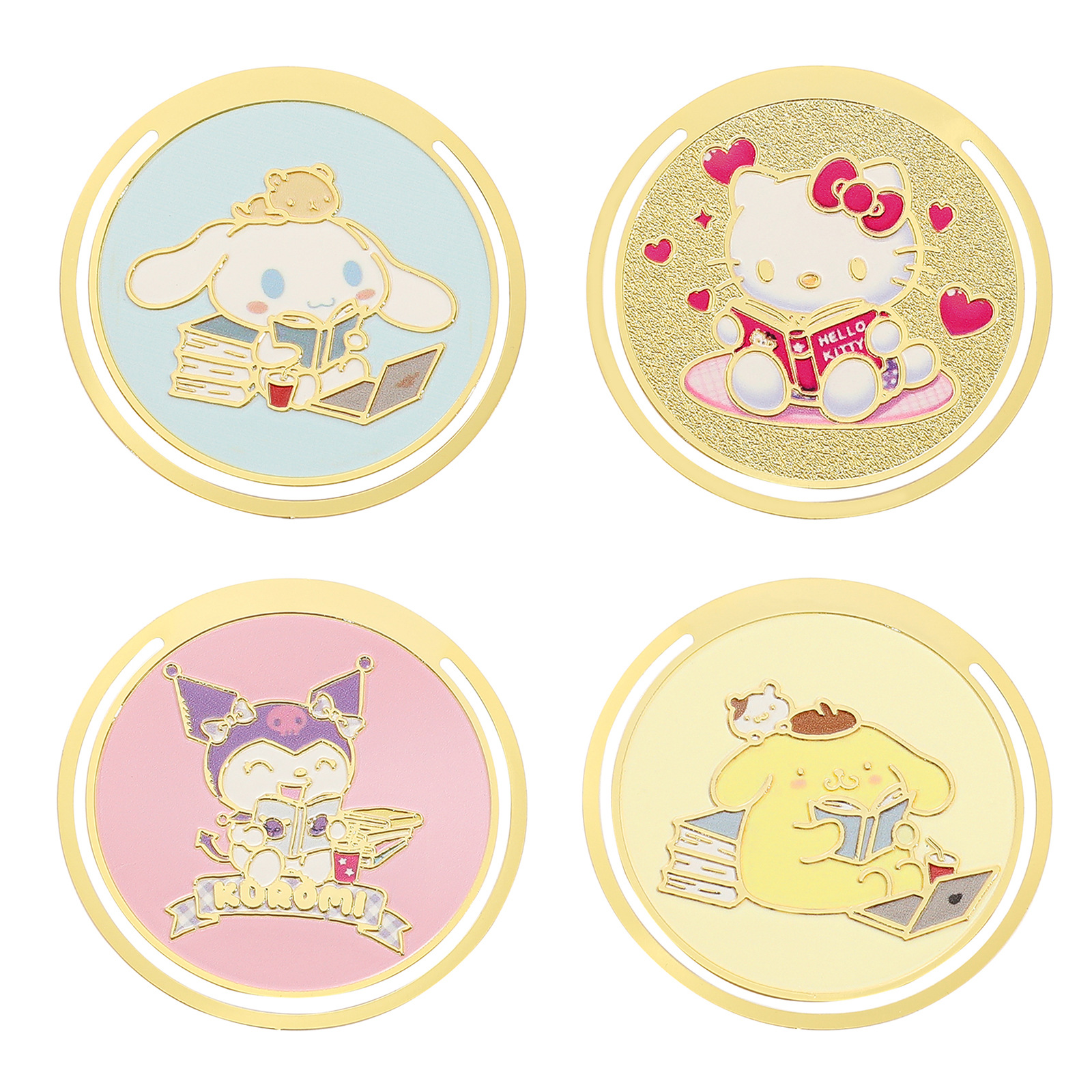 Creative Sanrio Reading Series Metal Bookmark Hello Kitty Student Page Clip Stationery Gift for Students
