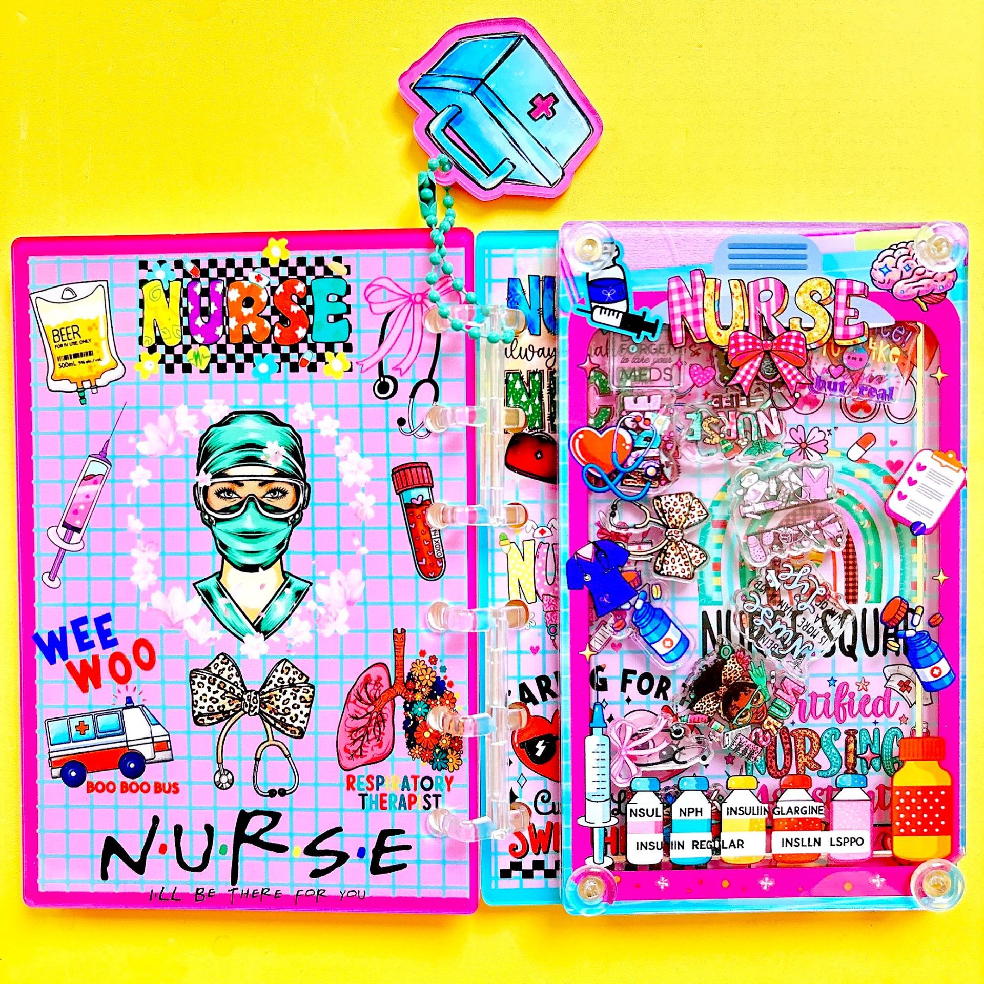 54種類の揺れるアクリルノート、クロスボーダーで人気のTikTokで話題の美しいルーズリーフノート、DIY A7/A5