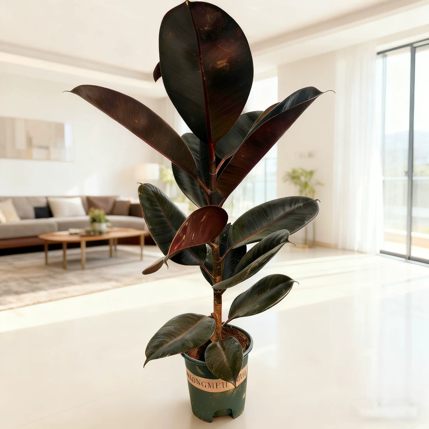 A+ grade rubber tree 50-60cm [original pot and soil]