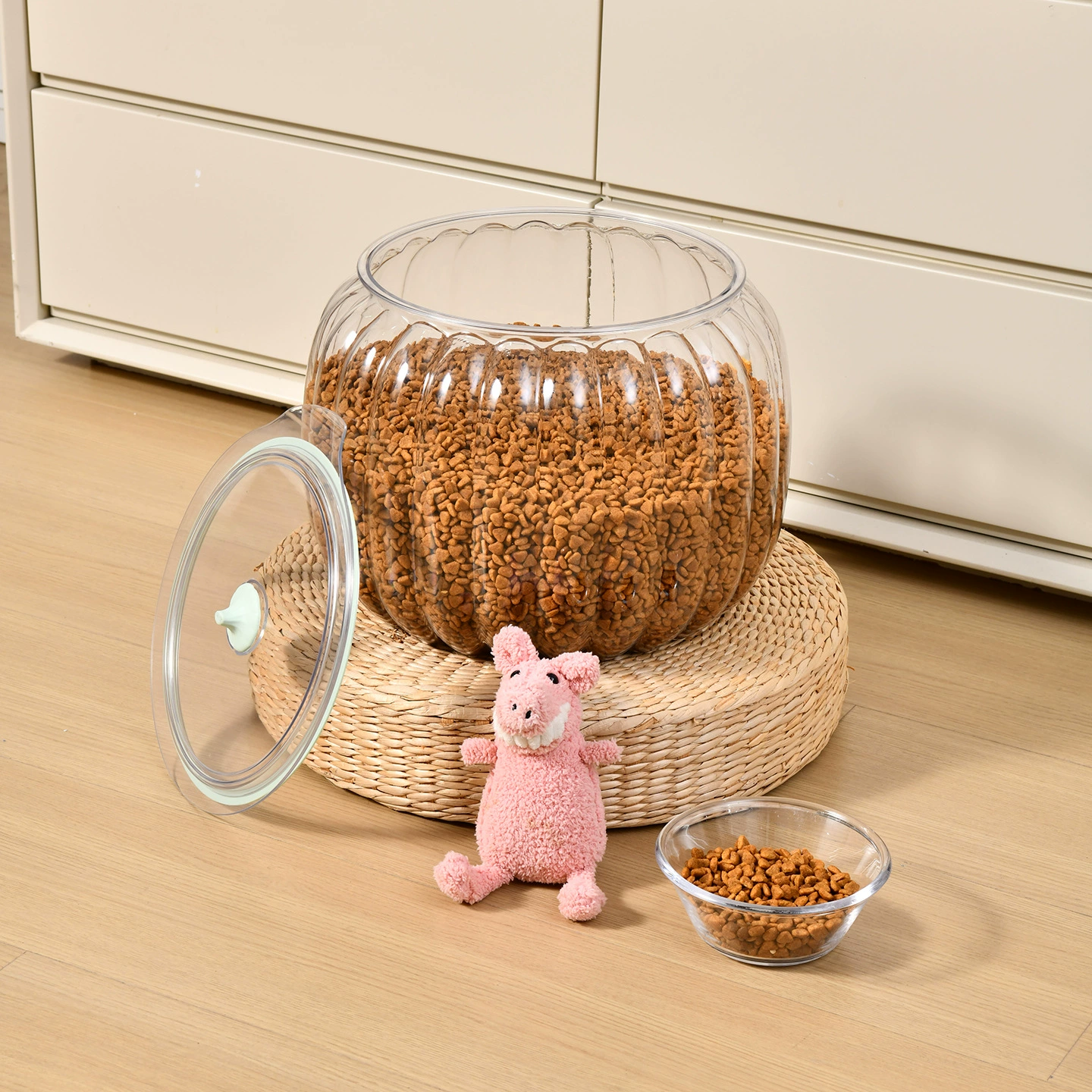 Детская закуска на Хэллоуин, банка для конфет, тыква, герметичная коробка для хранения, ведро для корма для домашних животных, влагостойкая коробка для корма для кошек