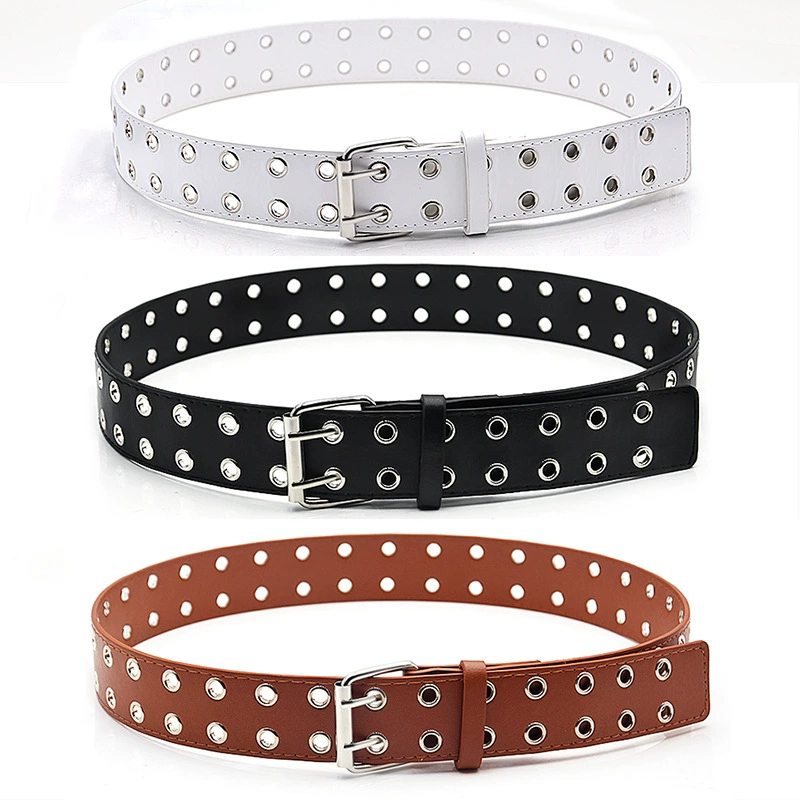 Джинсовый пояс, универсальная металлическая брюки, европейский стиль, простой и элегантный дизайн, панк-стиль