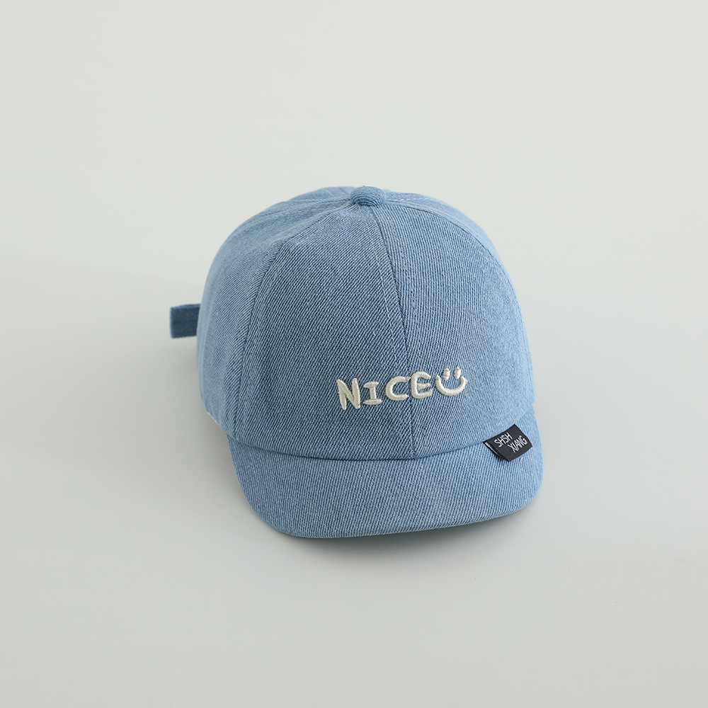 Primavera y otoño bonitos gorros de lengua de superposición gorras de béisbol de moda para niños y niñas, gorras de béisbol de mes pequeño