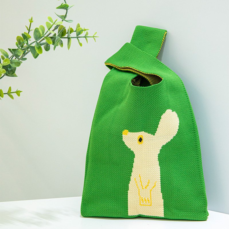 新款户外百搭针织托特包网红手办包包手机收纳包包ins女士手提包