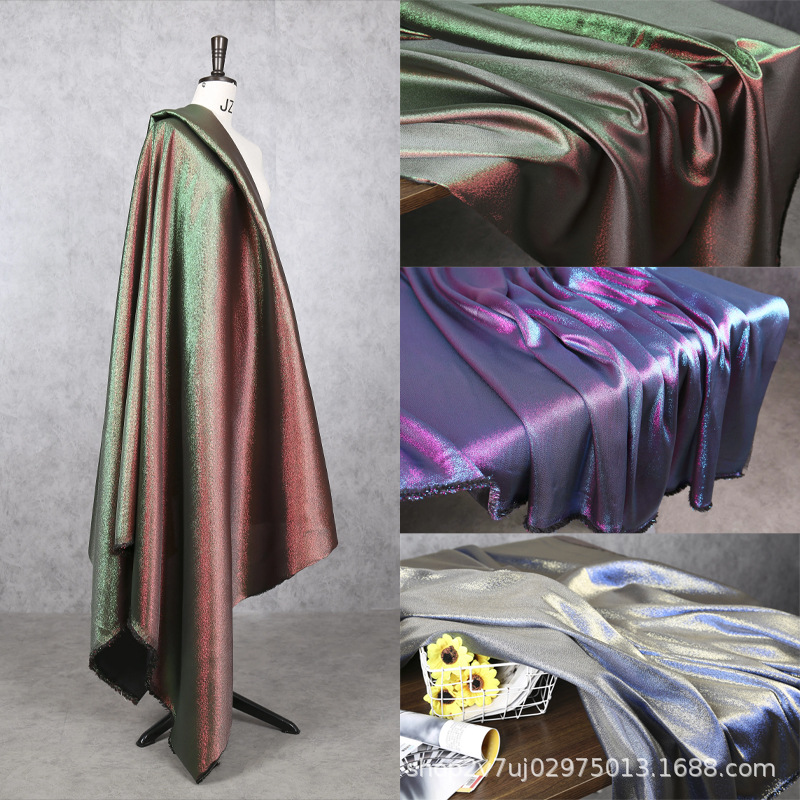 镭射渐变幻彩面料时尚满天星闪光背景手工diy娃衣服装婚庆舞台布