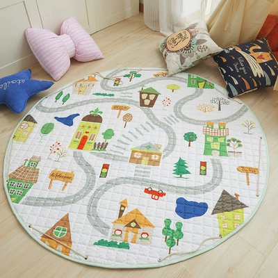 Ins Cotton Car Storage Mat, Avtomobil döşəmə paspasları - maze-forest-diameter-15m-thickness-1cm