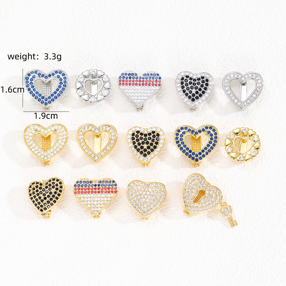 5g Weight Jewelry Accessories Jewelry Making Type Jewelry Accessories Classification 1 Piece Quantity Copper Material Heart Shape Pattern All Seasons Season Polished Finish Plating Design Simple Style, Shiny Style 1 Piece Copper Heart Shape Polished Jewelry Accessories Jewelry Accessories 无