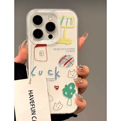 単層ラインツリーハウス Apple 16promax 携帯電話ケース 15iphone14 保護カバー 13imd12 に適しています