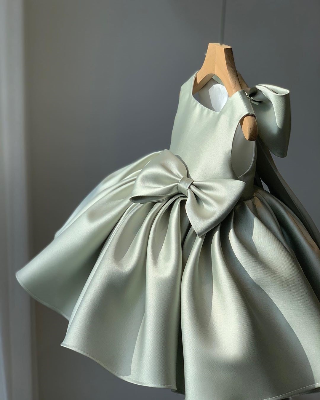 Baby Girl'S Gender Bowknot Design Princess Style Princess Solid Color Bowknot Polyester Girls Dresses