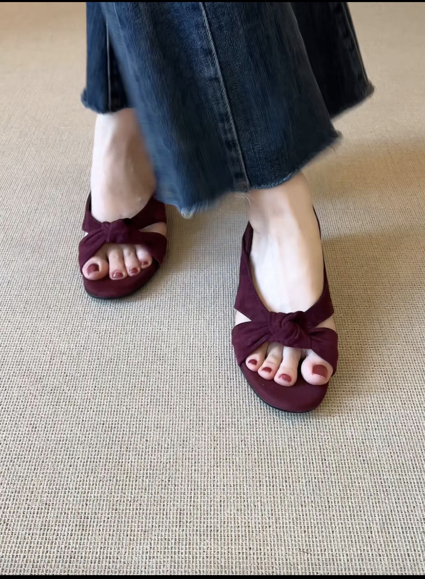 Sandal cao gót nữ hở mũi quai chéo buộc dây, gót 3.5 cm — đen chi tiết 6