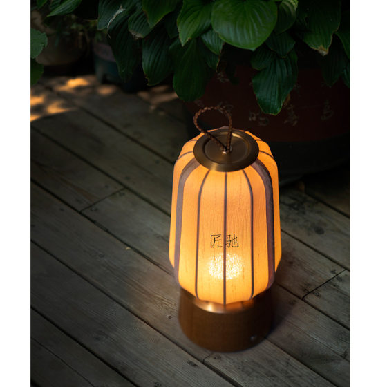 Song Dynasty Aesthetic Advanced Sense Middle Ancient Style Table Lamp Retro Style Bedroom Bedside New Chinese Style Charging Atmosphere Night Light