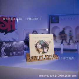 跨境创意摆件乙烯基唱片展示底座专辑支架壁挂式唱片相框展示架
