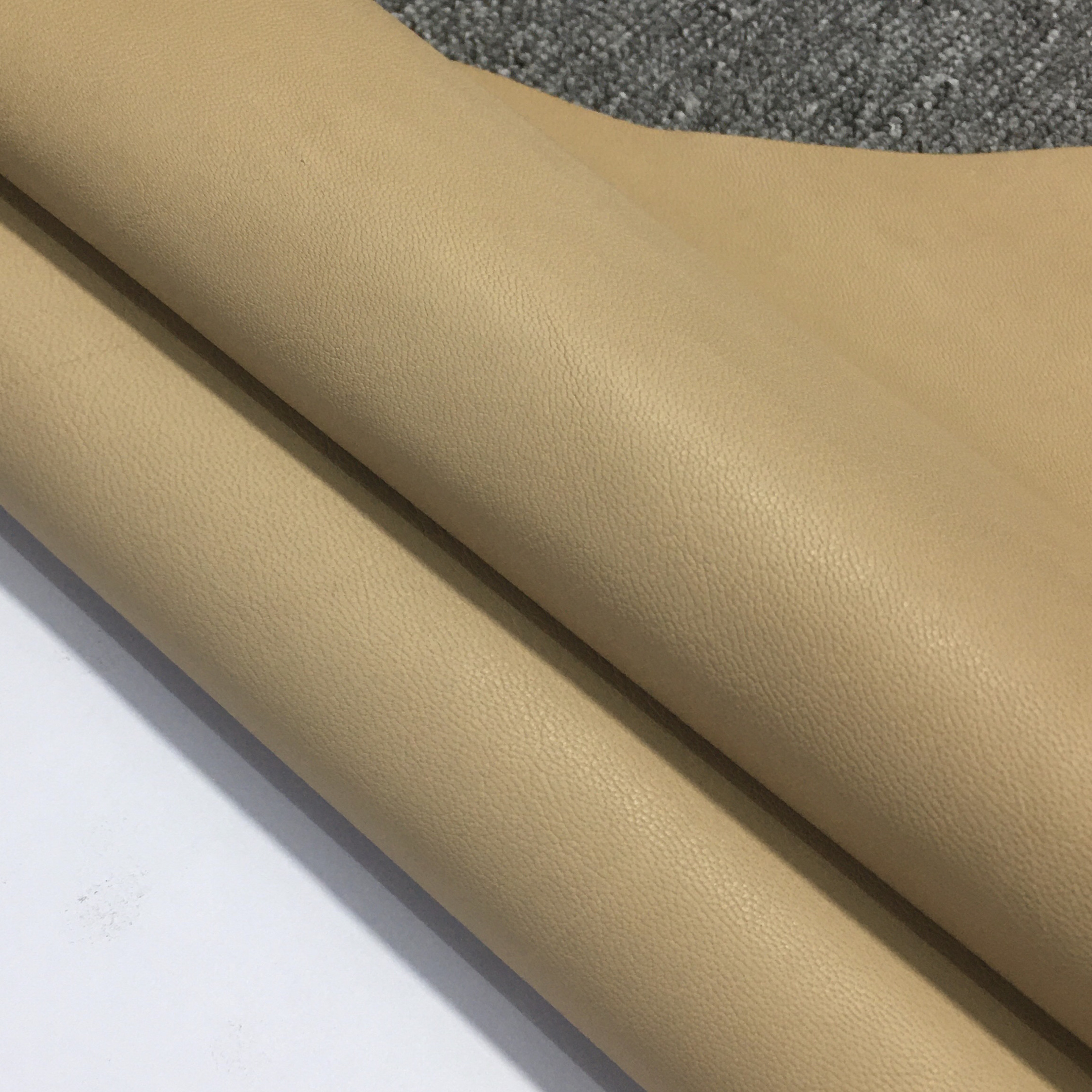 F1306杏色平纹羊皮手工DIY皮料1.0软箱包鞋靴皮具服装里皮