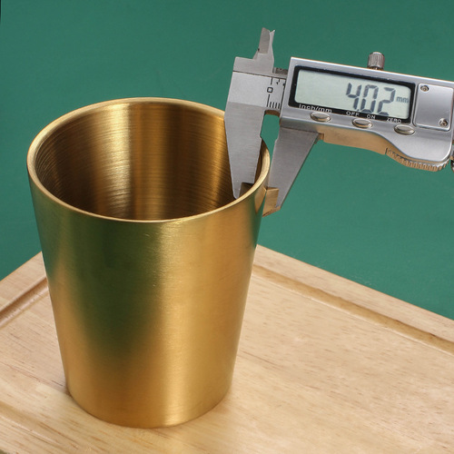 304 stainless steel wine cup Korean beer cup coffee cup adult mark water cup engraved double layer golden soju cup