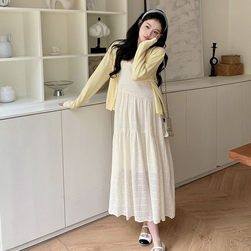 Maternity Wear, Autumn and Winter Dresses, Fashionable and Fashionable Suits, 2025 New Spring & Fall Skirts, Korean Style Loose