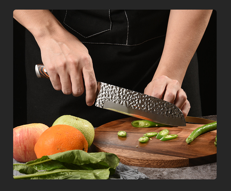 【定制】亚马逊刀具套装15件套彩木柄钢头刀套装带木刀座礼品刀具详情16