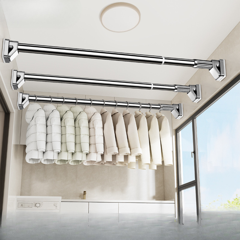 Dansing cool drying rack balcony home side loaded telescopic…