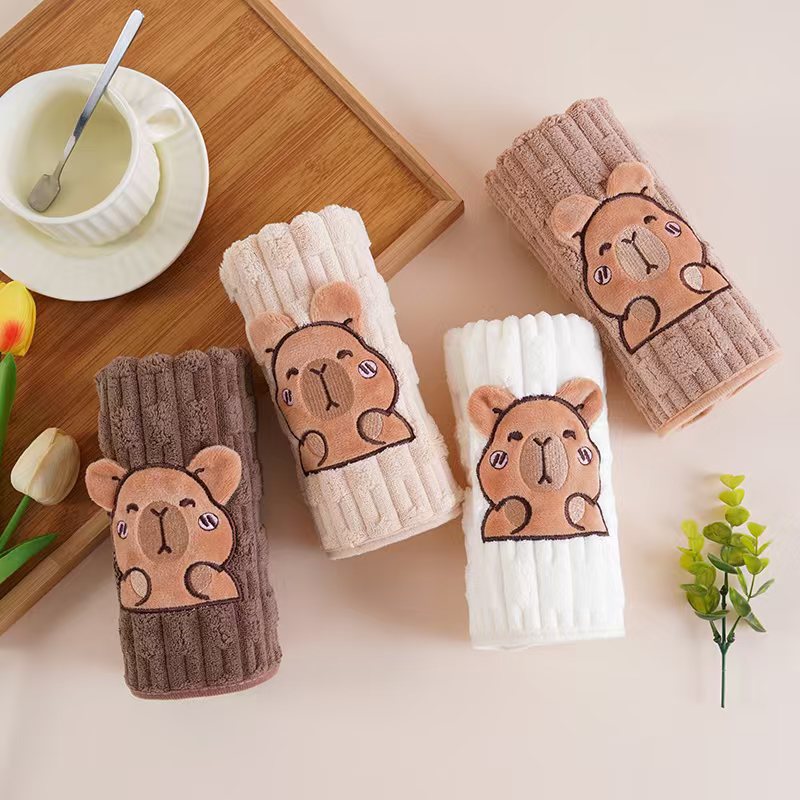 Capybara ansiktshandduk, mjuk handduk i bambufiber absorberande_voghion.com