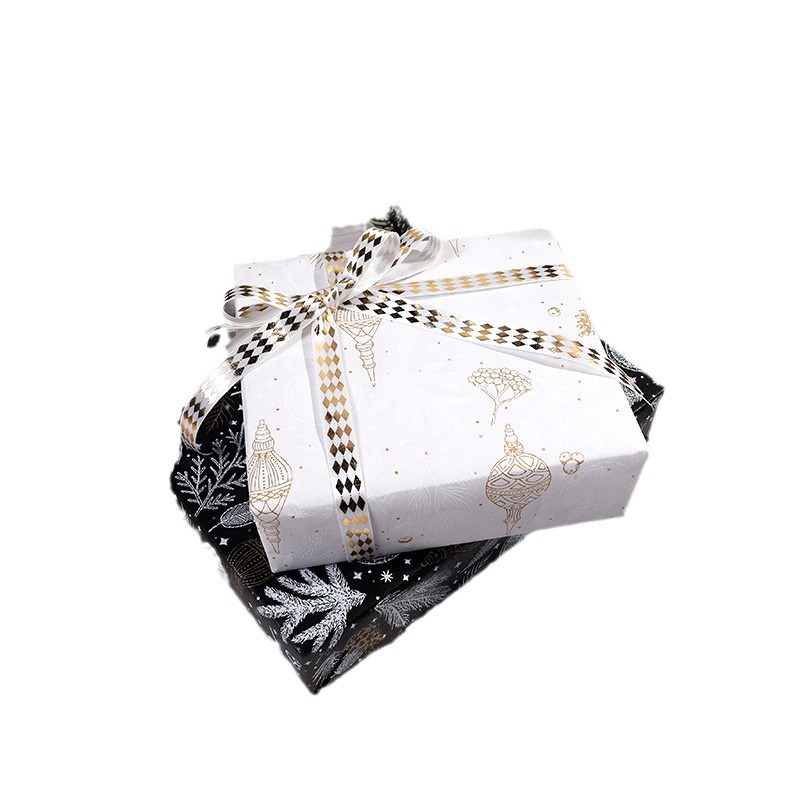 Transfronterizo Amazon nuevo papel de embalaje de regalos de Navidad espuma de oro barrido papel de embalaje de cajas de regalo al por mayor
