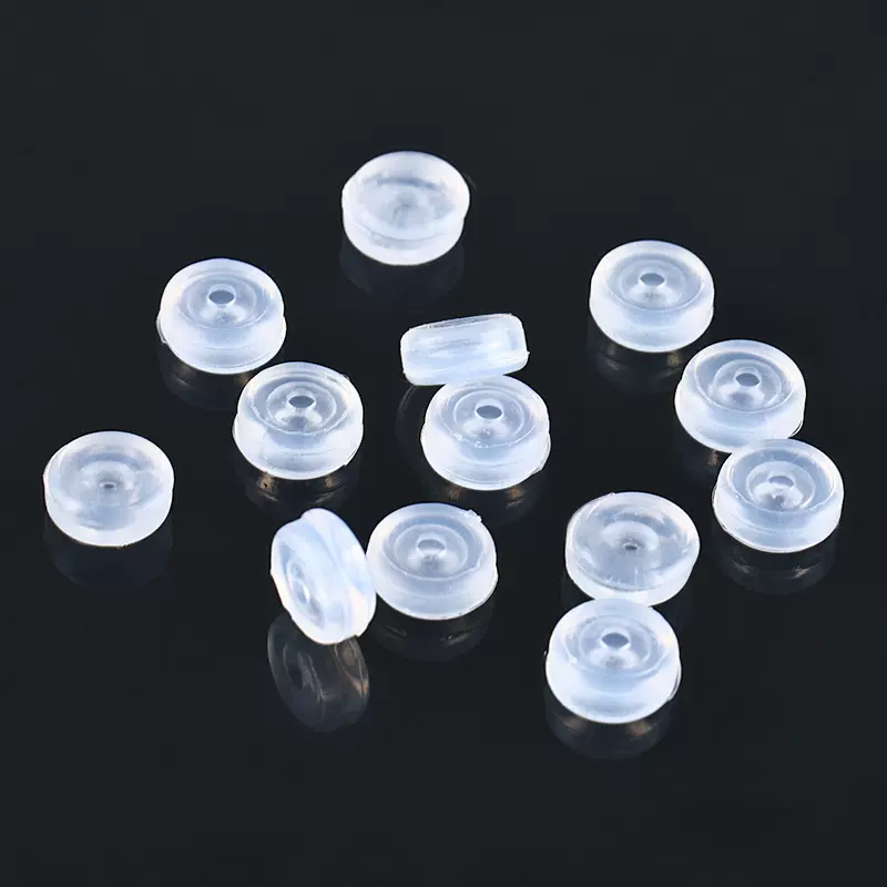 DIY耳夹配件 螺丝耳夹硅胶套透明隐形防痛防滑软垫耳夹套饰品配件