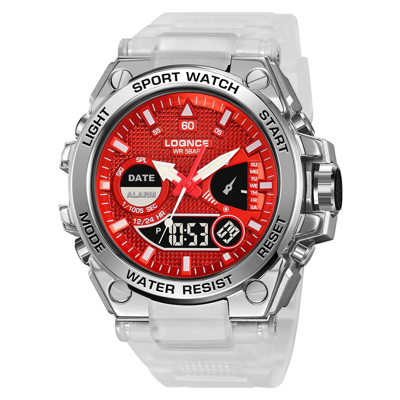 LOQNCE nuevo 98006 reloj de pulsera deportivo de moda nocturna multifuncional deportivo impermeable cronógrafo electrónico reloj de hombre