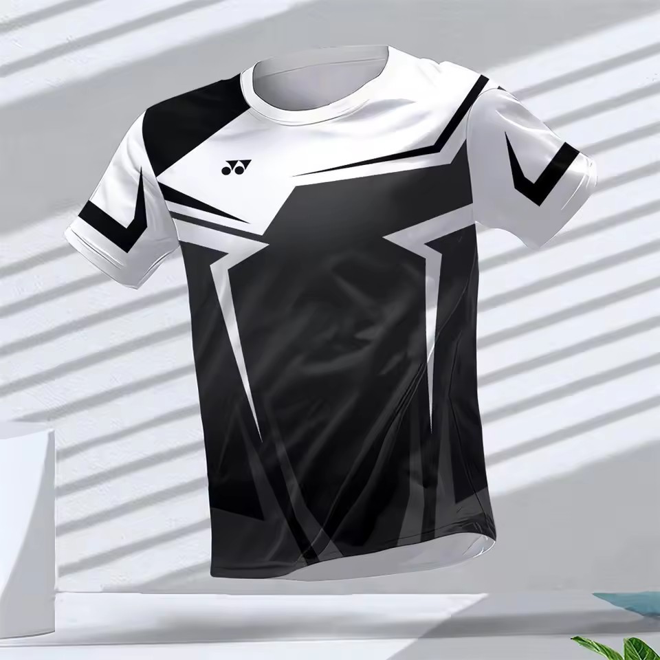 Europa y América AliExpress Cross-border hombres deportes de verano malla suelta transpirable y deshumidificación manga corta cuello redondo camiseta impresión 3D