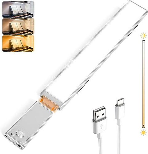 分体感应灯带自粘led过道床边起夜灯磁吸式橱柜衣柜USB充电照明灯