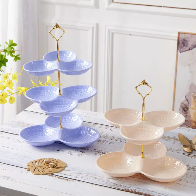 Многослойная штабелируемая тарелка для закусок в европейском стиле, тарелка для фруктов в гостиной, домашняя креативная корзина для конфет, тарелка с сухофруктами, хранилище для закусок