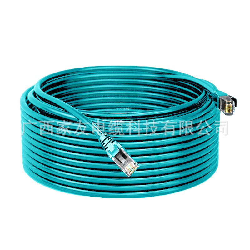 Network Cable for Home Use, Category 6, Gigabit, for Computers, Routers, Surveillance, Broadband, Finished Product, High-Speed Network, Indoor/Outdoor, Unshielded
