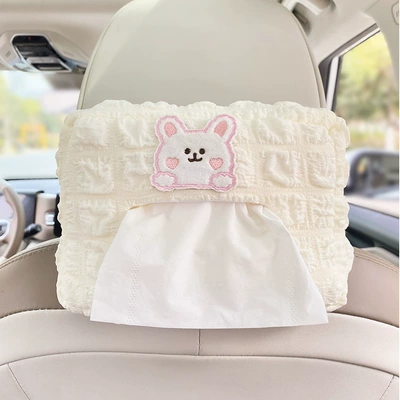 Car tissue box/set, Hanging Car Tissue Box, High-Quality - papa-rabbit-puff-tissue-box