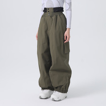 雪怡派3L全压胶宽松防水防风单板滑雪裤滑雪服男女同款裤子户外